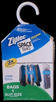 Ziploc Bolsa Espacial Sello al Vacío Chaquetas Colgantes Trajes Bolsas Impermeables Nuevo Foto 1 de 4