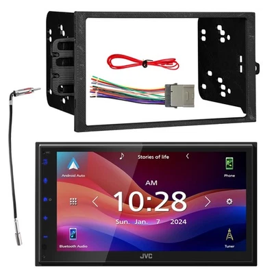 Receptor Bluetooth JVC Touchscreen, adaptador de antena, chicote de fios, kit de instalação GM - Imagem 1 de 4