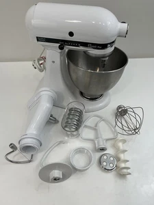 KitchenAid Classic Plus KSM75WH Tilt-Head Stand Mixer Attachments w/ Pasta Press - Picture 1 of 9
