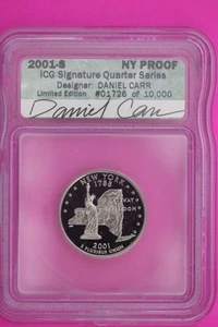 2001 S Proof New York Clad State Quarter Artist Signature ICG Slab 191 - Picture 1 of 3