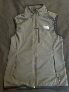 NORTH FACE Grey Men’s Windwall Soft Shell Vest Grey Logo Sz Small - Picture 1 of 7