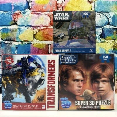 3 Nuevos Rompecabezas Super 3D STAR WARS & TRANSFORMERS Rompecabezas Lenticular Sellado Foto 1 de 4