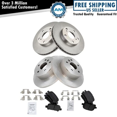 Front and Rear Brake Pad & Rotor Kit Fits 2000-2004 Toyota Avalon - Изображение 1 из 4