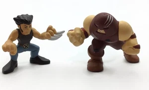 Marvel Super Hero Squad Wolverine & Juggernaut w/ Claw Marks X-Men Unite Attack - Picture 1 of 5