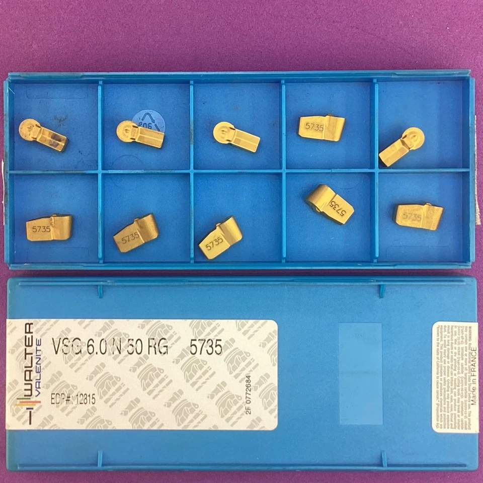 Insertos de ranurado de carburo 10 piezas VALENITE VSG 6.0 N 50 RG 5735🎯Maquinista Foto 1 de 1
