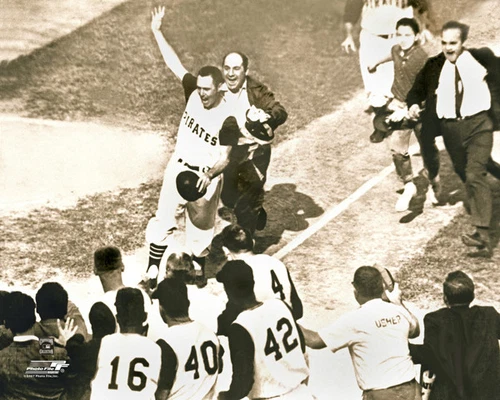 Bill Mazeroski 1960 WORLD SERIES HERO Pittsburgh Pirates Premium POSTER Print - Image 1 of 1