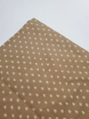 Indigo Fabric Moda Polka Dot Taupe Tan 100% Cotton Sew Quilt Craft ONE YARD - Image 1 of 2