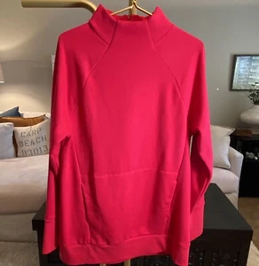 Valentines Day Red Fabletics Comfortable Funnel Neck Tunic Sweatshirt Size L $89 - Picture 1 of 22