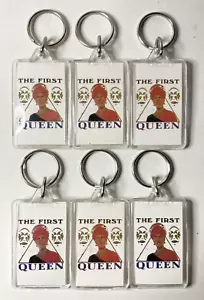 The First Queen Keychains LOT OF 6 New Old Stock 3.25" Keyrings Ethnic Keychain - Picture 1 of 3