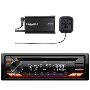 JVC Single DIN CD Player USB AM/FM Stereo Bluetooth Receiver, SiriusXM Tuner Kit - Picture 1 of 4