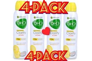 4PACK GARNIER BI-O CLARIFY 72H  SPRAY ANTIPERSPIRANT 150ML DEODORANT SPRAY GYM❤️ - Picture 1 of 4