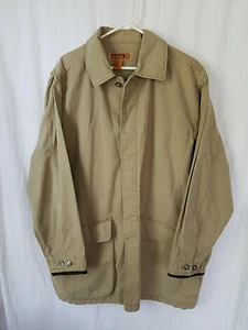Sperry Top-Sider Tan Lined Cotton Button Jacket Coat Mens Size Large - Picture 1 of 11