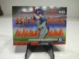 JETT WILLIAMS 2024 BOWMAN CHROME SCOUT'S TOP 100 RC NEW YORK METS #BTP-55 INSERT - Picture 1 of 2