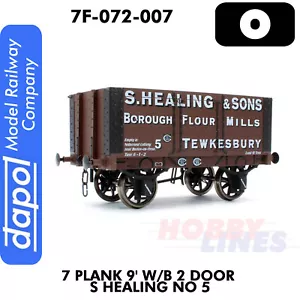7 Plank 9' wheelbase 2 Door S Healing No 5 wagon 1:43.5 O gauge Dapol 7F-072-007 - Picture 1 of 4