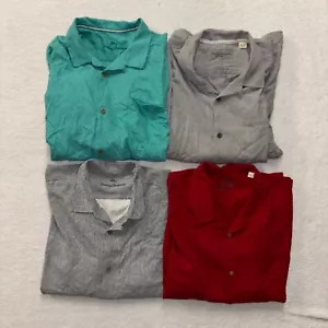 Tommy Bahama Camisas Para Hombres XXL Cuello Lazo Campamento 100% Seda Manga Corta Paquete (4x) - Imagen 1 de 5