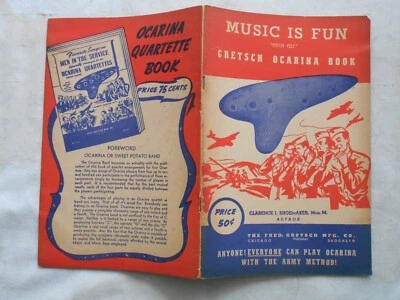 MÚSICA ES DIVERTIDA con este LIBRO GRETSCH OCARINA 1940 CÓMO TOCAR INSTRUMENTO Foto 1 de 4