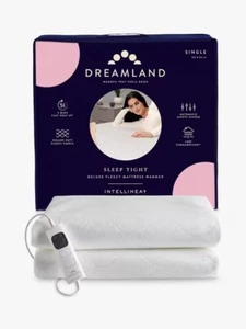 Dreamland Sleep Tight Deluxe Fleecy Mattress Warmer Double White - Picture 1 of 1