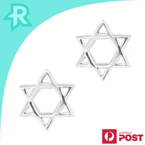Star of David Sterling Silver 925 Stud Earrings - Picture 1 of 7