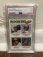 1977 Topps Rookie Outfielders Andre Dawson Rookie Card PSA 3