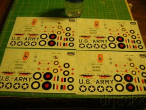 AMTECH 1/48 4 sheets of Identical P40-E from original Decal packs Revell lot - Picture 1 of 2