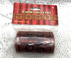 Admission Ticket Plastic Streamer Red Poly Decorating Material Movie Night Deco - Picture 1 of 1