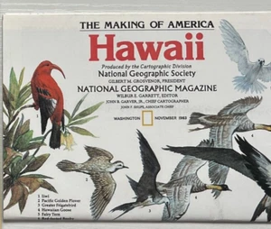 National Geographic November 1983 Map Only The Making Of America Hawaii - Picture 1 of 2