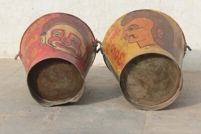 Vintage Primitive Iron Bucket Antique Home Decor Garden Bonfire Rustic Pail - Image 1 of 4