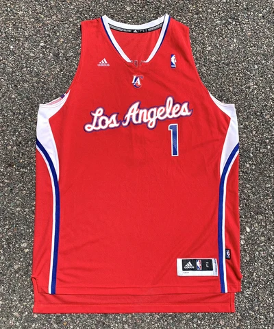 Los Angeles LA Clippers Baron Davis Throwback Adidas NBA Basketball Jersey Large Cover