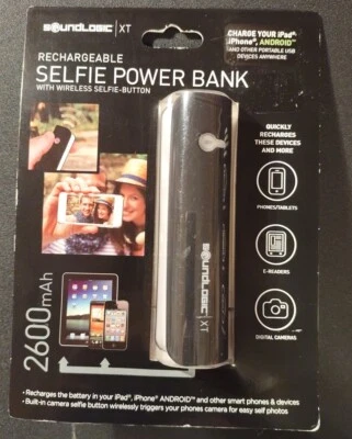 SoundLogic XT Rechargeable Selfie Power Bank w/ Built in Camera Selfie Button - Image 1 of 2