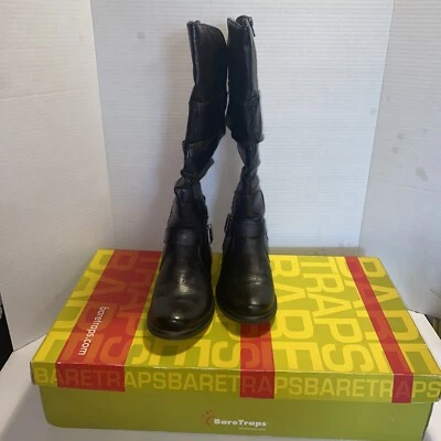 Botas para mujer BareTraps informales moda media pantorrilla hasta la rodilla imitación cuero talla 8,5 Foto 1 de 4