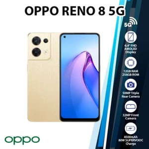 OPPO Reno8 5G BEIGE 12+256GB GLOBAL Ver. Dual SIM Android Cell Phone(Unlocked) - Picture 1 of 6