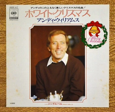 ANDY WILLIAMS White Christmas /Jingle Bells 7" 45 rpm JAPAN Vinyl 06SP 417 - Photo 1/2
