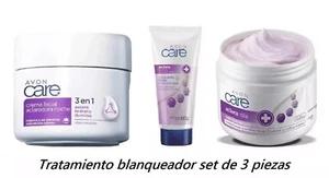 CREMA FACIAL ACLARADORA AVON CARE TRATAMIENTO 3 PIEZAS DIA - NOCHE Y MASCARILLA - Picture 1 of 2