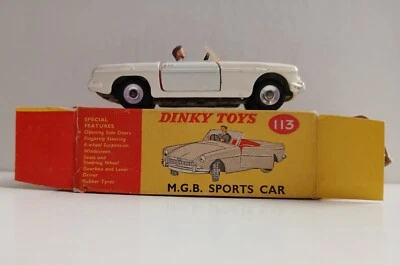 Dinky - Toys  113 MGB Sports car BOXED excellent genuine original   - Image 1 of 4