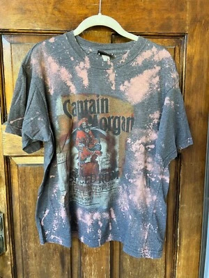 Camisa Captain Morgan Vintage Años 90 Pirata Ron Blanqueador Tie Dye | Talla S/M Foto 1 de 4