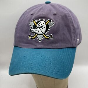 Anaheim Mighty Ducks NHL Vintage Hockey ‘47 Throwback Logo Baseball Cap Clean!