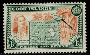 COCIN ISLANDS GVI SG151, 1d castaño y verde, M COMO NUEVO. - Imagen 1 de 1