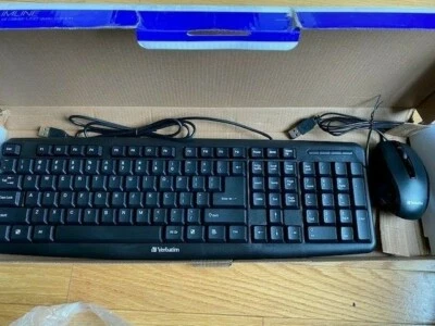 Verbatim Slimline Corded Mouse & Keyboard - Black - 99202 - Open Box - Image 1 of 3