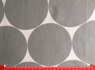 50cm x 50cm Square Orla Kiely Large spot in Grey Lightweight Cotton Fabric New - Image 1 of 2