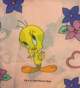 HOJA AJUSTADA TWEETY BIRD 1 pieza doble Taz Sylvester Bugs Bunny NUEVA Looney Tunes - Imagen 1 de 2