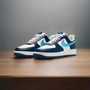 Nike Air Force 1 '07 Shoes Baltic Blue Armory Navy HJ9291-478 Men's Size 9.5 NEW - Picture 1 of 6