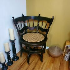 Antique Burgomaster Cane Seat Chair On Casters