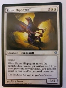 MTG Magic The Gathering Card Razor Hippogriff Creature Hippogriff White Commande - Picture 1 of 2