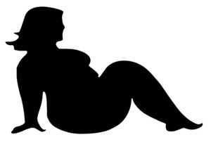 Thick Chick Decal, Sticker, Sexy Fat Girl Vinyl Decal for Car, Windows, Outdoors - Picture 1 of 5