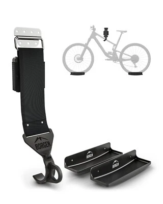 Bike Wall Mount Horizontal For Ebikes Mtb & Road Bicycle Wall Mount With Support - Image 1 of 4