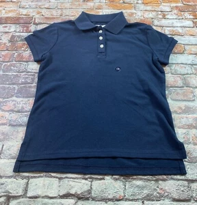Abercrombie Kids Polo Shirt Girls 7/8 Navy Blue Short Sleeve Preppy Casual - Picture 1 of 11