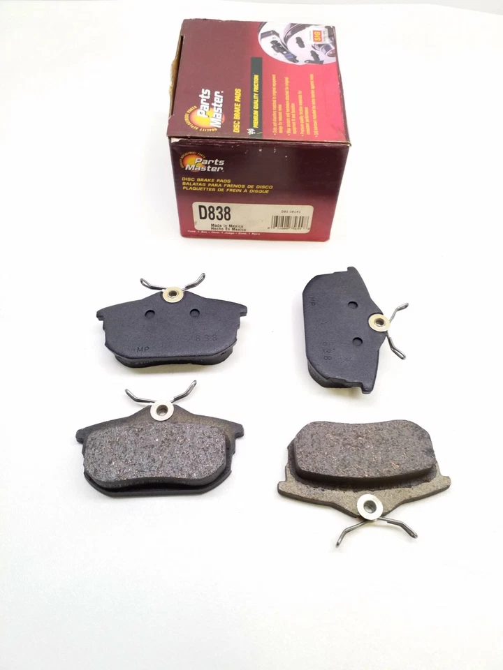 Pastillas de freno de disco traseras D838 Parts Master para Volvo S40 V40 2000 a 2004 Foto 1 de 1