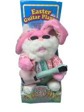 Easter Bunny Rabbit Plays Guitar Sings Peter Cottontail Plus ~8” Pink New Vtg