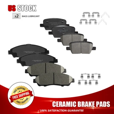 For 2018 2019 2020 Chevrolet Traverse Front and Rear Ceramic Brake Pads Hardware - Image 1 of 4