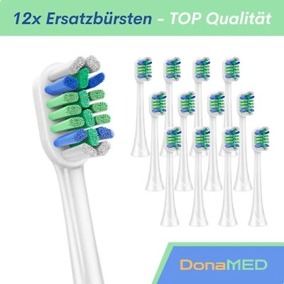 DONAMED 12 Ersatzbürsten für Philips Sonicare Aufsteckbürsten - alle Sonicare Modelle 1